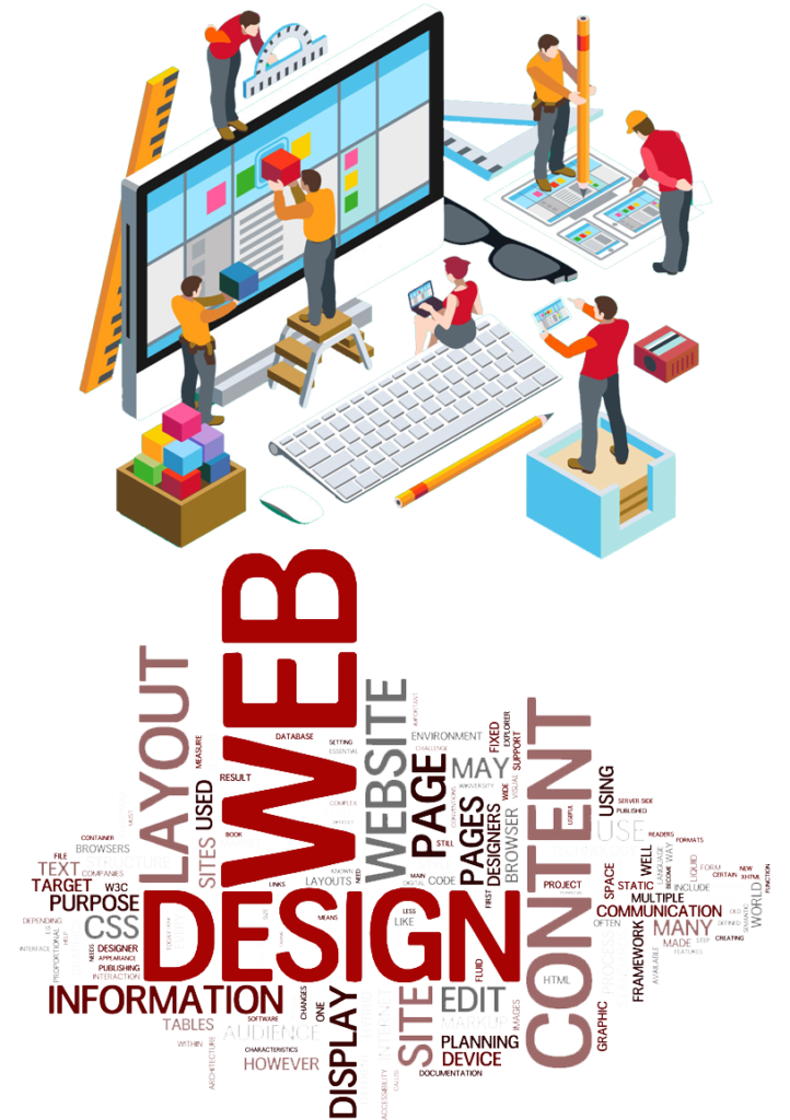 Web design concept illustration with interface planning
