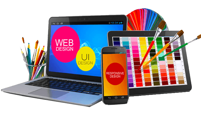 Web design, user interface and responsive design illustration